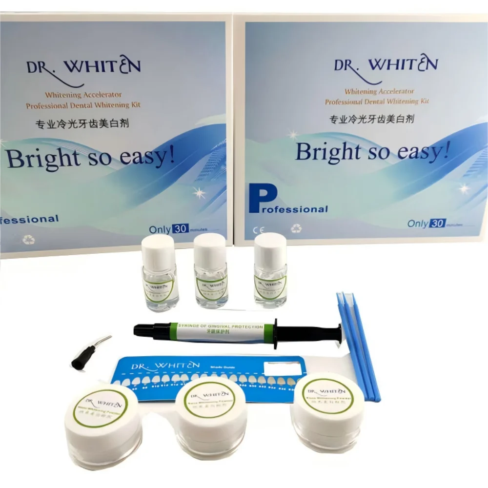 Teeth Whitening With Peroxide - Conjunto de clareamento dental 35% hp