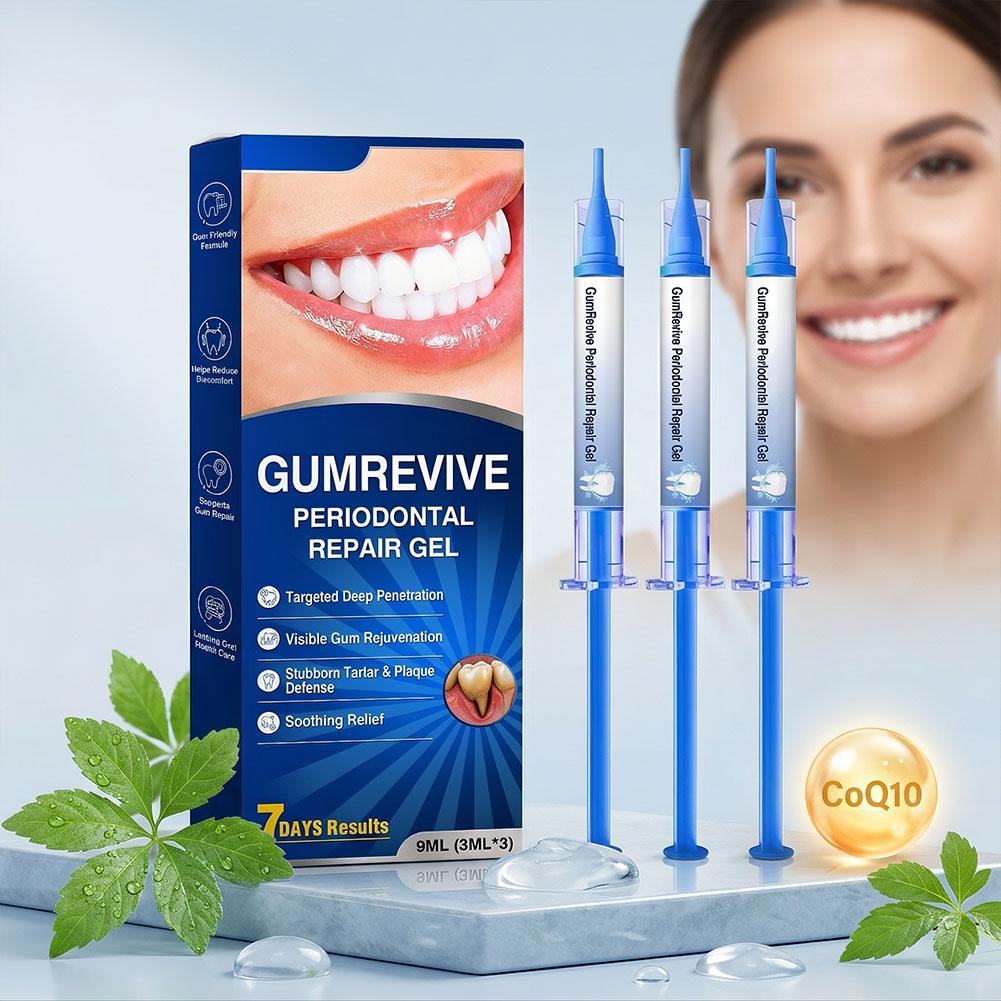 Teeth Whitening Gum - 3 unidades de gel reparador para