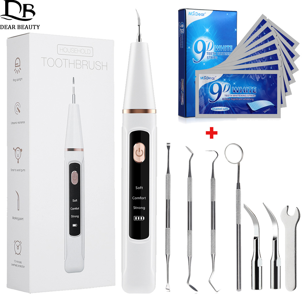 Teeth Whitening Or Tooth Whitening - Raspador dental ultrassônico + tira de