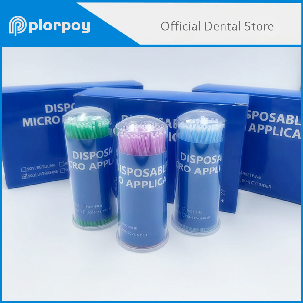 Piorpoy100pcs/garrafa dental d - Teeth Whitening Brush avaliação e preço