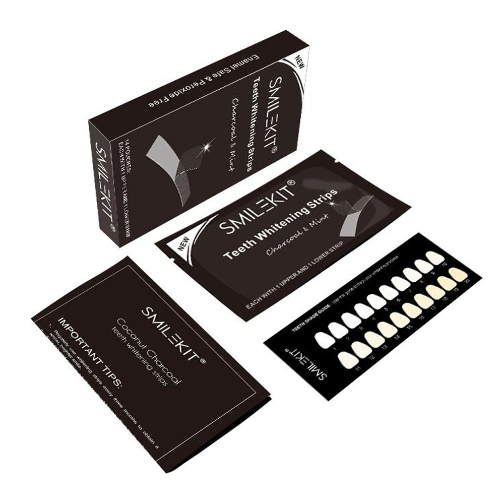 Tiras de bambu do carvão veget - Teeth Whitening Effects avaliação e preço