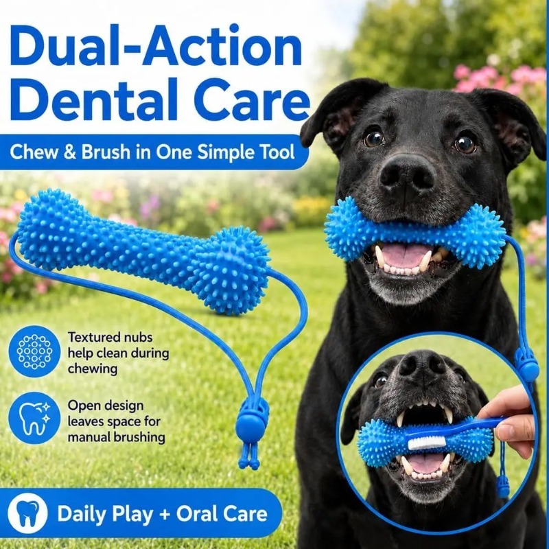 Brinquedo Dental Canino de Açã - Teeth Whitening Brush avaliação e preço