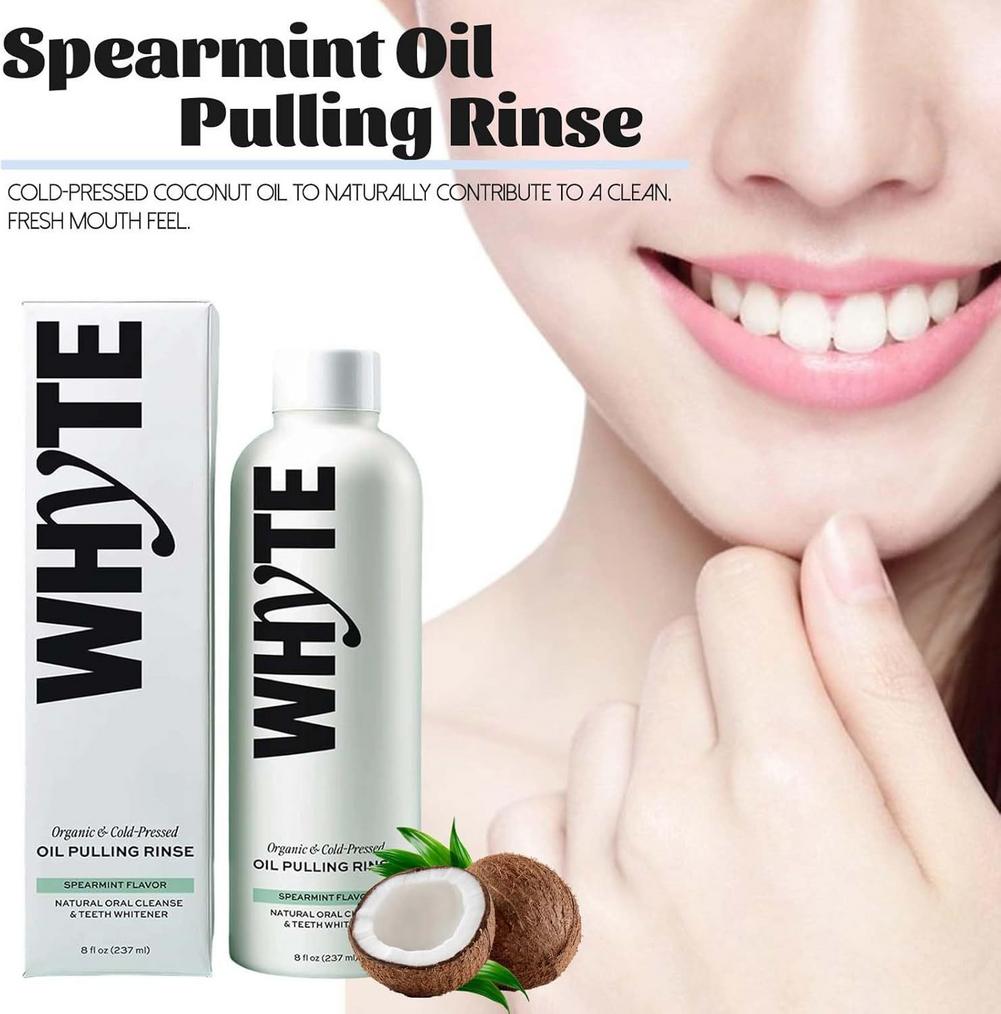 Óleo Bucal Orgânico WHYTE de P - Teeth Whitening Oil Pulling avaliação e preço