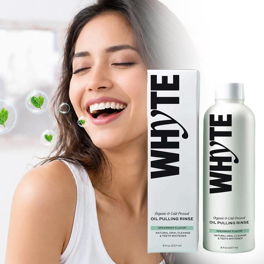 Óleo Bucal Orgânico WHYTE de P - Teeth Whitening Oil Pulling avaliação e preço