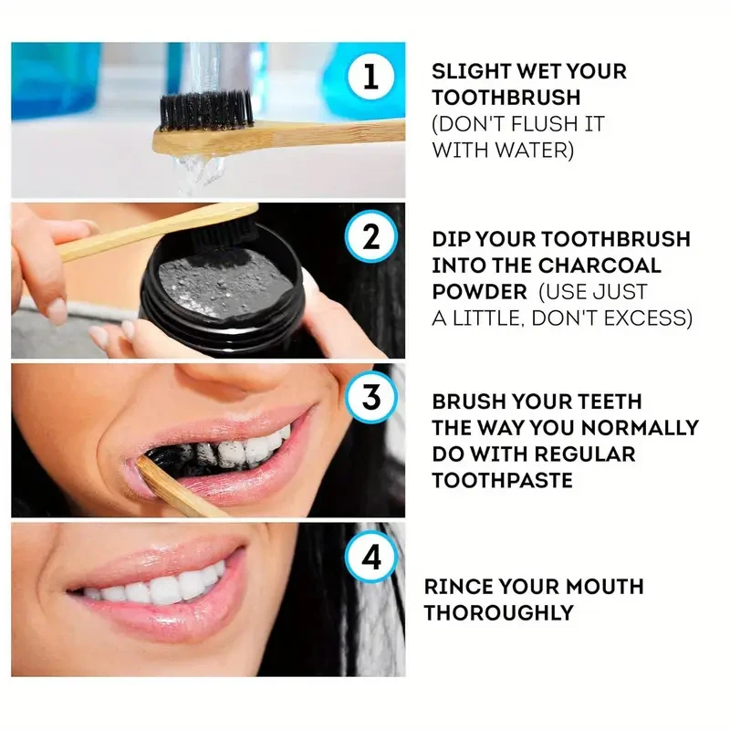 Dentes iluminando pó de clarea - Teeth Whitening Q&M avaliação e preço