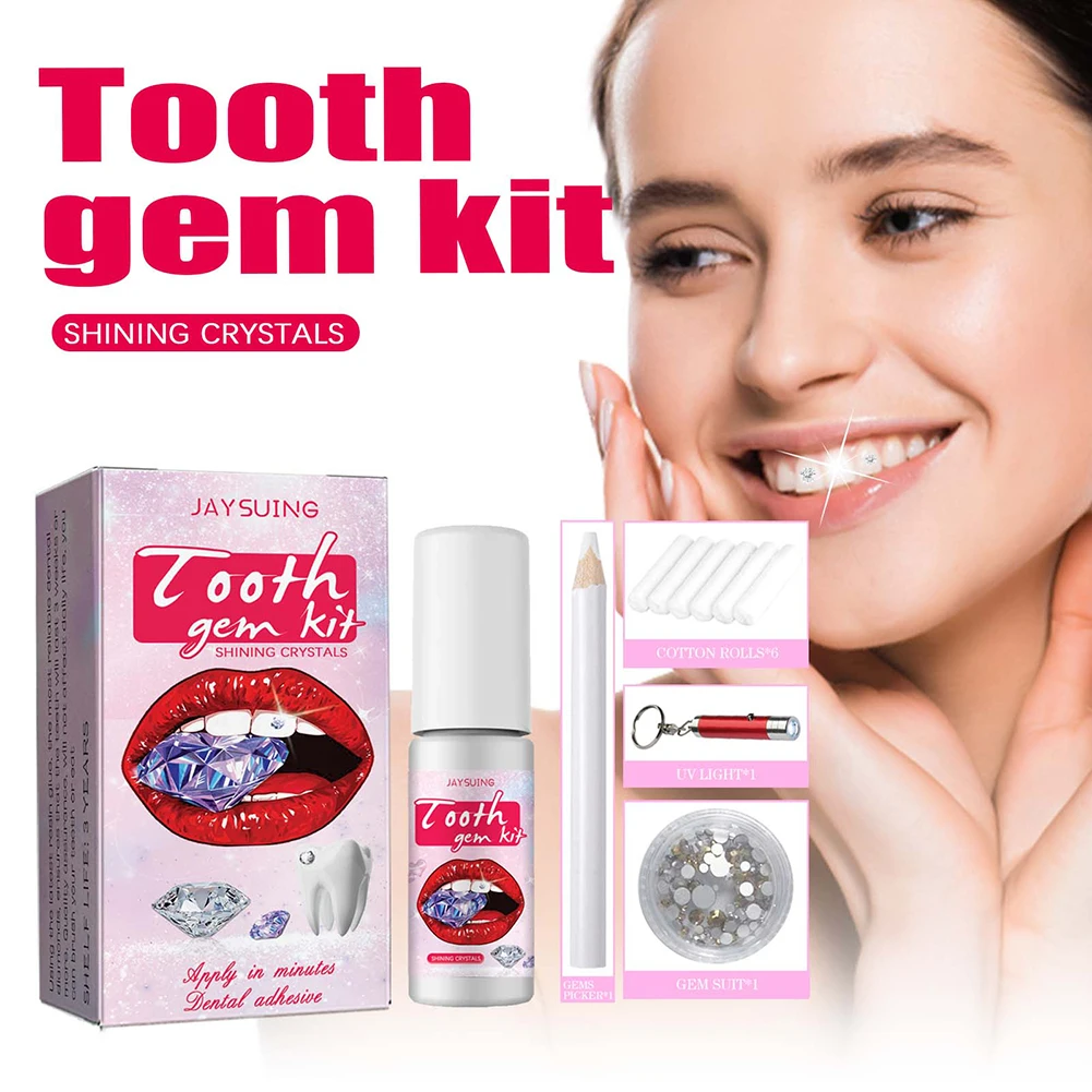 Dente Gems Kit com Cura Cola L - Tooth Gem Kit avaliação e preço